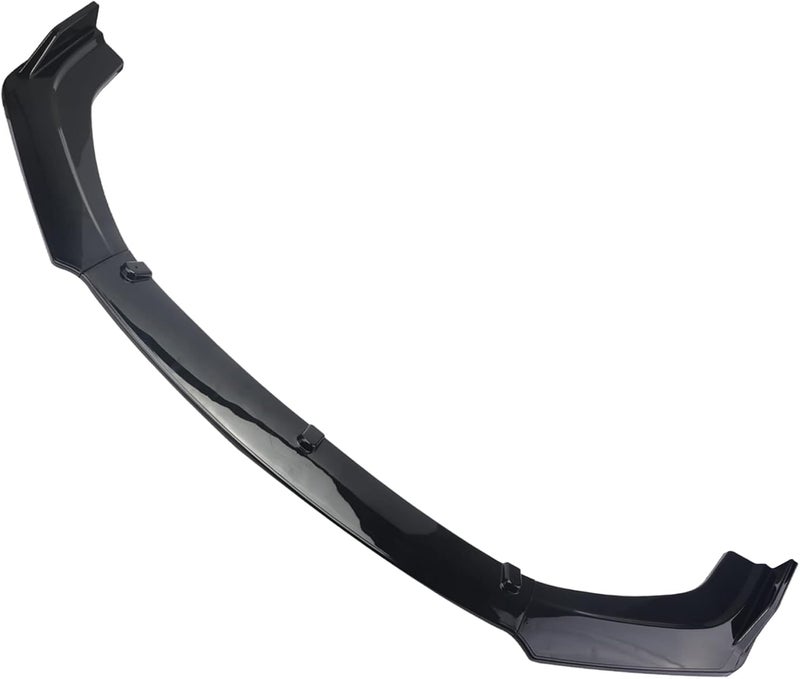 LONGKEES 3PCS Gloss Black Front Bumper Lip Compatible with 2016-2020 Civic，PP Front Bumper Body Kit Spoiler Chin Spoiler - Image 2